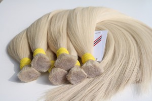 ราคาขายส่งคุณภาพสูงต่อผมจํานวนมาก 100 กรัม 16 นิ้วสีอ่อนดึงคู่ - Product Image 3