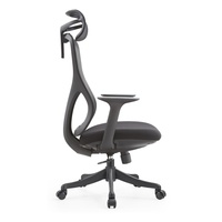 Chaise de bureau ergonomique réglable en maille avec grand appui-tête et verrouillage en position assise – Design moderne en nylon pour usage domestique et professionnel