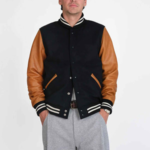 Veste de baseball OEM de haute qualité sur mesure pour hommes, blouson de rue chaud Bomber Letterman CollegeBaseballjacket pour hommes - Product Image 2