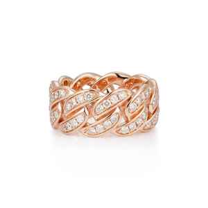 2.50 Carat Round Cut Moissanite Engagement <b>Ring</b> with Cuban Links Stainless Steel Inlay Opening <b>Ring</b> for <b>Cats</b> - Product Image 2