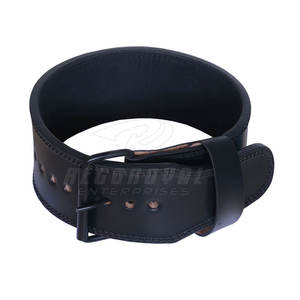 Cinturón de una sola punta de cuero duradero para entrenamiento con pesas Cinturón de gimnasio de una sola punta de grado profesional - Product Image 1