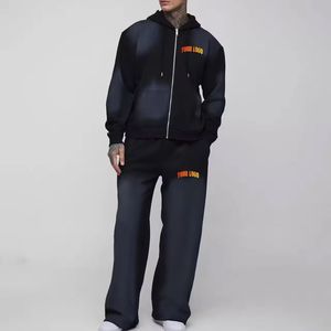 ชุดวอร์มผู้ชายสีพื้นผ้าฟลีซสำหรับฤดูหนาว - ปรับแต่งได้ ผ้าฝ้าย 100% ระบายอากาศได้ดี น้ำหนักเบา สไตล์ลำลองสำหรับผู้ใหญ่ - Product Image 1