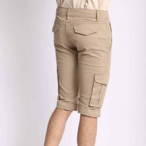 Nuevo estilo de moda 100% algodón sólido Cargo Shorts cordón comodidad verano venta en línea Casual medio pantalones bolsillos uso en el gimnasio - Product Image 4