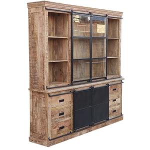 Buffet industriel avec porte coulissante Armoire de buffet haute avec portes coulissantes et tiroirs Armoires de vente chaude - Product Image 3