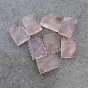 AAA + Qualité Naturel Rectangle Forme Rose Quartz Cabochon Dos Plat Calibré Pierres Précieuses En Vrac Toutes Les Tailles Disponibles pour La Vente En Gros - Product Image 2
