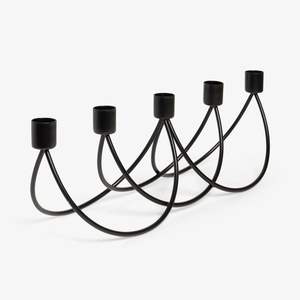 Bougeoir noir moderne fait à la main élégant décor à la maison avec base ronde stable pot de bougie unique Noël - Product Image 4