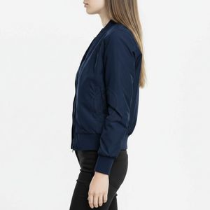Veste bomber en polyester et nylon pour femmes, sur mesure, respirante, style hip hop, prix de gros, bleu marine, fabrication directe d'usine - Product Image 4