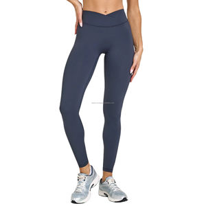 Nouveaux Leggings de Yoga Croisés pour Femmes, Taille Mi-Haute, Décolleté en V sur le Devant, Extensibles dans les Quatre Sens, Effet Push-Up pour Entraînement, Tenue de Sport Sexy - Product Image 2