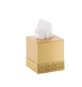 Elegante y Lujoso Dispensador de Servilletas y Cubiertos de Metal Dorado con Función para Colgar, Tamaño Personalizado, Embalaje en Cartón para Mesa - Product Image 1