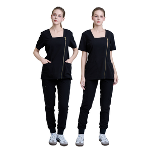Uniformes Médicos Elegantes y Cómodos, Conjuntos de Enfermería, Ropa Médica de Alta Calidad para Doctores/Enfermeras, Uniformes de Hospital de Lona para Mujer FMF - Product Image 1