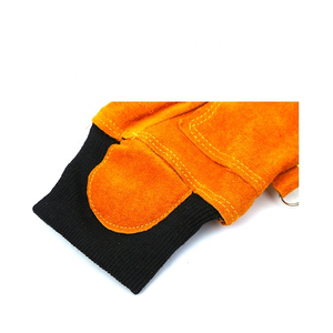 Gants de lutte contre l'incendie en coton résistant au feu lourd niveau de travail 5 résistant aux coupures température gants en cuir résistant au feu - Product Image 3