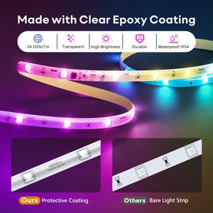 VOCOlinc 220V <span class=keywords><strong>RGB</strong></span> striscia di luce <span class=keywords><strong>LED</strong></span> Alexa & Google App controllato flessibile luci al Neon morbido prezzo all'ingrosso - Product Image 6