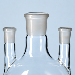 Frasco de Evaporación de Laboratorio de Pared Gruesa con Tres Cuellos y Fondo Redondo, de Vidrio Borosilicato 3.3, con Juntas Estándar - Product Image 6