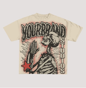 T-shirt personnalisé pour les hommes 100% coton T-shirt uni à coupe ample Streetwear avec impression de logo personnalisé T-shirt Boxy - Product Image 1