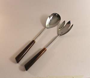 Vente en gros de haute qualité Ensemble de service à salade en acier inoxydable Ensemble de couverts polonais mat pour cuisine et table - Product Image 4