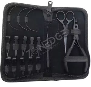 Pince d'extension de cheveux professionnelle kit d'outils d'extensions de cheveux multifonctions avec peigne de séparation, ciseaux à cheveux et pinces Par Zondge - Product Image 4
