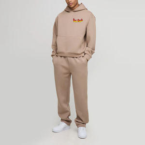 Vente en gros 100% polyester survêtement pour hommes 2 pièces surdimensionné épaule basse confortable personnalisé DTG imprimé logo homme survêtement - Product Image 1