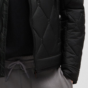 High Quality Material Men <b>Quilted</b> Jacket <b>For</b> Outdoor Trendy Wear With Zip Up Closure <b>For</b> Winters / Full Sleeves Design With Logo - Product Image 4