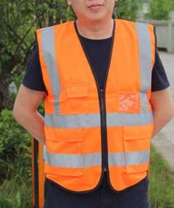 Chaleco de Seguridad Reflectante Unisex de Alta Visibilidad con Bolsillos y Cierre Frontal, con Color y Talla Personalizables - Product Image 5