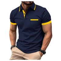 Polos de golf pour hommes personnalisés, coupe slim, manches courtes, 100% coton tricoté, t-shirts écologiques, confortables et élégants