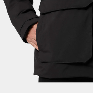 Veste en duvet de couleur unie respirante personnalisée 2025 OEM ODM pour hommes Parka décontractée vestes Parka à capuche d'hiver - Product Image 4