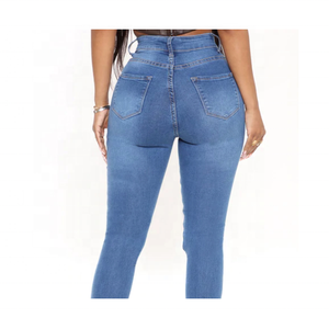 Jean taille haute, confortable pour femmes, excellente qualité, couleur bleue, livraison au Pakistan, collection - Product Image 6