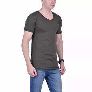 T-shirt ample à coupe carrée de haute qualité pour hommes, t-shirt surdimensionné, logo personnalisé, écran vierge, 100% coton, 260 GSM, épaules tombantes - Product Image 3