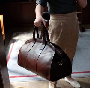 Luxury Genuine Leather Weekender Sports Duffel <b>Bags</b> with Large Capacity Polyester Lining-Durable <b>Travel</b> Low Cost - Product Image 6