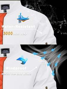 เสื้อแจ็กเก็ตบอมเบอร์กันลมสำหรับผู้ชายผ้าคอตตอนผสมความยาวมาตรฐานสำหรับใส่เล่นเบสบอลกันลมมีซิปสไตล์ล่าสุด - Product Image 5