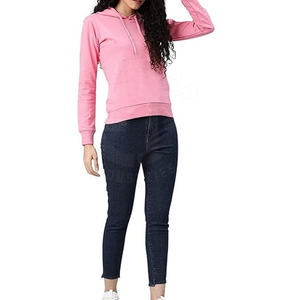 Sweats à capuche zippés pour femmes avec logo personnalisé sweats à capuche 100% coton pour femmes vente en gros - Product Image 3