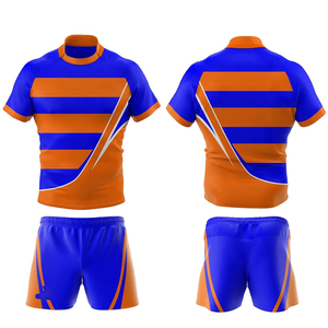 Ensemble d'uniformes de rugby pour hommes respirants bon marché chemise de rugby en vrac sublimée personnalisée uniforme de maillot d'équipe de rugby de haute qualité - Product Image 5
