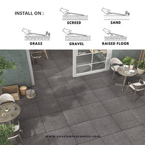 Danh mục Bộ sưu tập mới <span class=keywords><strong>2025</strong></span> Thêm Tuff mạnh mẽ sàn vuông gạch sứ ngoài trời 60x60cm 60x90cm 20mm sử dụng nhà để xe - Product Image 4