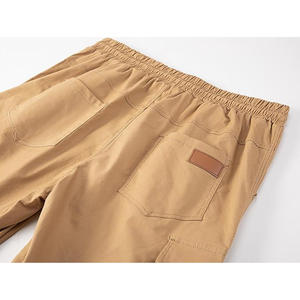 High Quality Men's Cargo <b>Shorts</b> Embroidered Solid Pattern Cotton Twill Knitted <b>Overall</b> Functional Pockets High Street - Product Image 5