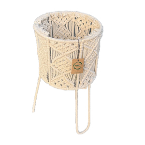 Panier de rangement en coton naturel de taille personnalisée pour la décoration intérieure en forme de cercle pour les pots et les vêtements - Product Image 1