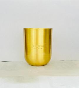 Bougie ronde parfumée artisanale en acier inoxydable de haute qualité, finition brossée, décoration de Noël, Inde - Product Image 2