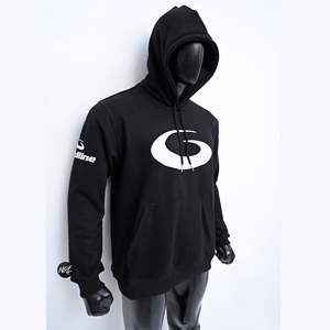 Pull à capuche en coton imprimé surdimensionné personnalisé en vente en gros, motif épaules tombantes, brodé, hiver vintage - Product Image 3