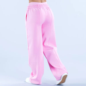 Premium Light Rose Pink Mujeres Revive Oversize Fit Joggers de pierna ancha Tela suave Mujeres Pantalones de chándal Pantalones y pantalones de mujer - Product Image 4