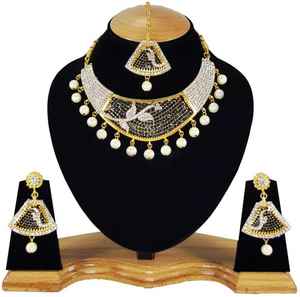 Ensemble de bijoux en alliage de zircon et de strass de style vintage, collier, boucles d'oreilles, diadème, violet, pour femmes, mariage, anniversaire, fête - Product Image 1