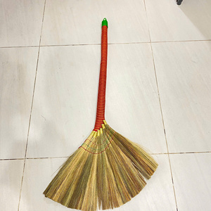 Hot Selling Eco-friendly <b>Natural</b> Straw Grass Broom Whisk Sweeping Grass Brooms made in Vietnam - Product Image 1