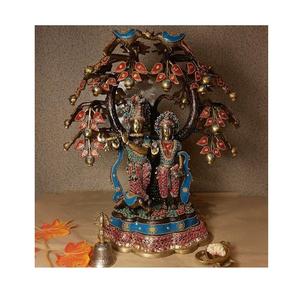 La elegante escultura de Dios de metal de latón trae paz y equilibrio sagrado a la vida con belleza artística y gracia cultural divina - Product Image 4