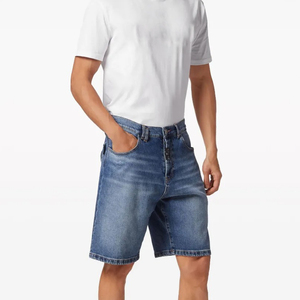 กางเกงขาสั้นผ้ายีนส์สำหรับผู้ชายกางเกงขาสั้นสตรีทเอวสูงสำหรับฤดูร้อน - Product Image 2