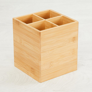 ที่ใส่ช้อนส้อมไม้ไผ่ที่เก็บของโต๊ะไม้ไผ่ธรรมชาติสำหรับห้องครัวเคาน์เตอร์ทานอาหารและใช้ในชีวิตประจำวัน - Product Image 5