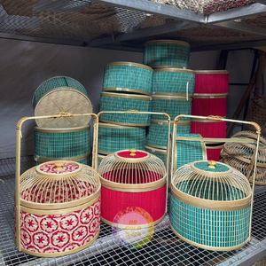 Cesta y Bandeja de Bambú Hechas a Mano Multicolor, Caja de Almacenamiento de Alimentos y Té de Varias Capas para Uso en Hoteles y Hogares, Embalaje de Regalo - Caryln - Product Image 6