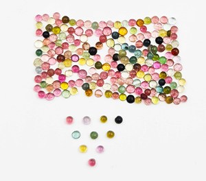 Cabochon multi-tourmaline naturelle 1.50-3mm Lot de pierres précieuses en vrac certifié IGI pour la fabrication de bijoux - Product Image 4