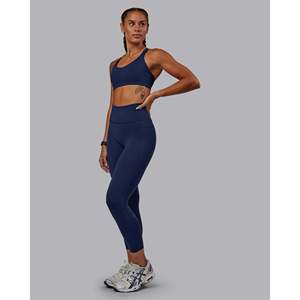 Sujetador Deportivo Acolchado Ajustable Push the Limit - Top de Yoga de Algodón Talla Grande Azul Marino Futuro - Product Image 3