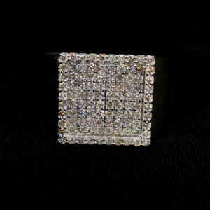 Người Đàn Ông Của 10kt Vàng <span class=keywords><strong>Fine</strong></span> Nhẫn Hip Hop Phong Cách Với Một Vòng Bất Tự Nhiên Kim Cương Cho Các Bên - Product Image 1