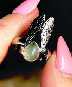 Bague en pierres précieuses Prehnite 925 bague en argent Sterling pour femme bijoux faits à la main bague de fiançailles pour fiancée bijoux mignons - Product Image 6