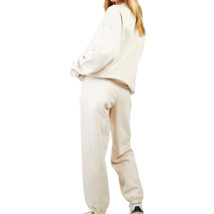 Femmes XL haute qualité fermeture à glissière hiver deux pièces survêtement respirant à capuche Joggers surdimensionné polaire-ensemble personnalisé - Product Image 2