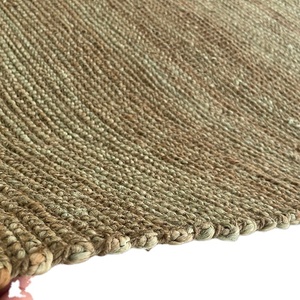 พรมปอกระเจาถักแบบแฮนด์เมดสไตล์อินเดียที่ทันสมัยถักทอแบบแบนสำหรับการใช้งานหลายห้องหรือประตู - Product Image 1