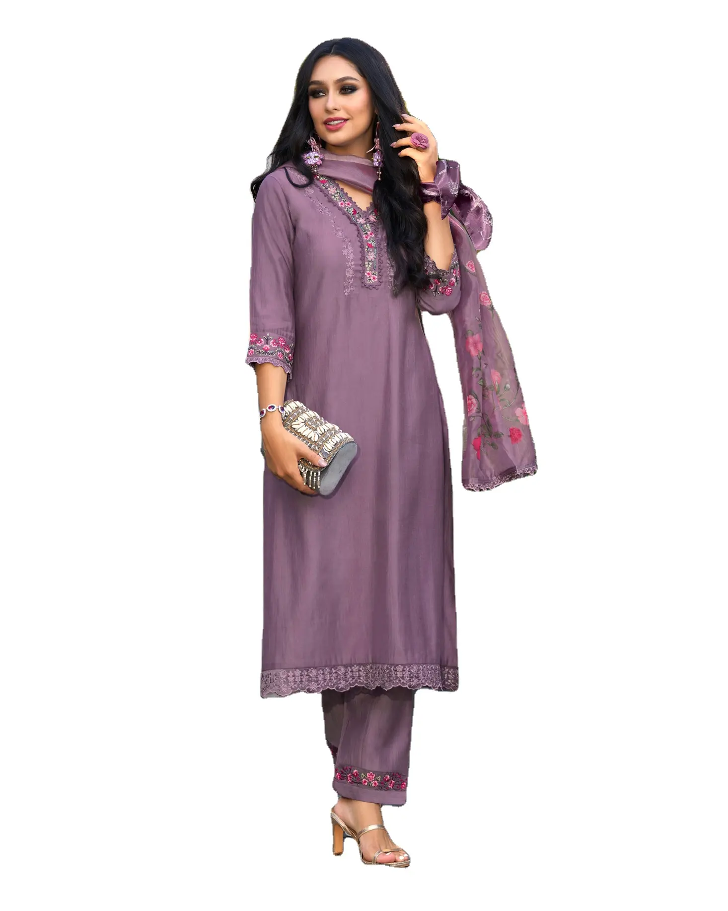 อินเดีย Kurti เย็บเย็บปักถักร้อยวิสโคสบริสุทธิ์ทํางานแฟชั่น Kurtis สําหรับสาว Kurti ชุดสําหรับผู้หญิงอินเดีย